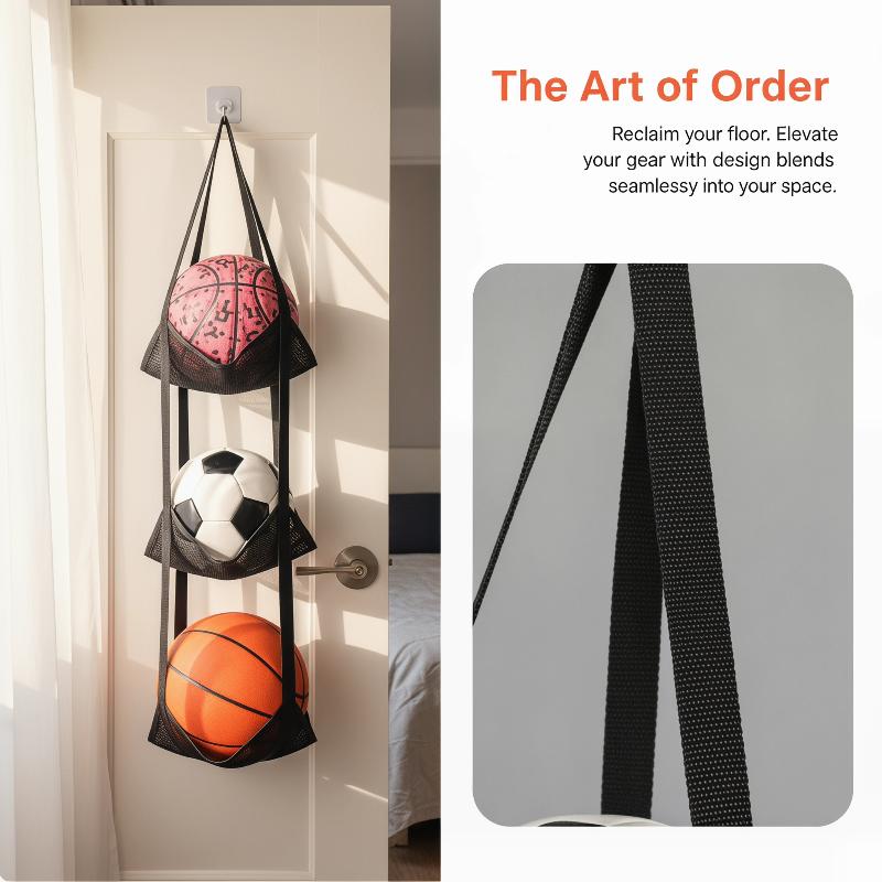 ถุงตาข่ายเก็บบาสเก็ตบอลแบบติดผ - Sports Equipment Storage บทวิจารณ์และราคา