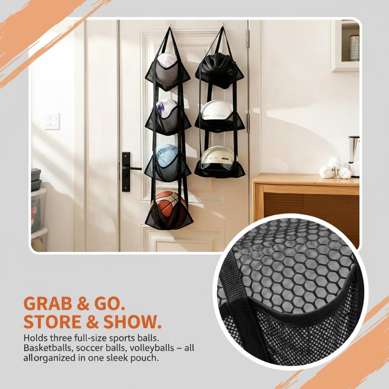 ถุงตาข่ายเก็บบาสเก็ตบอลแบบติดผ - Sports Equipment Storage บทวิจารณ์และราคา
